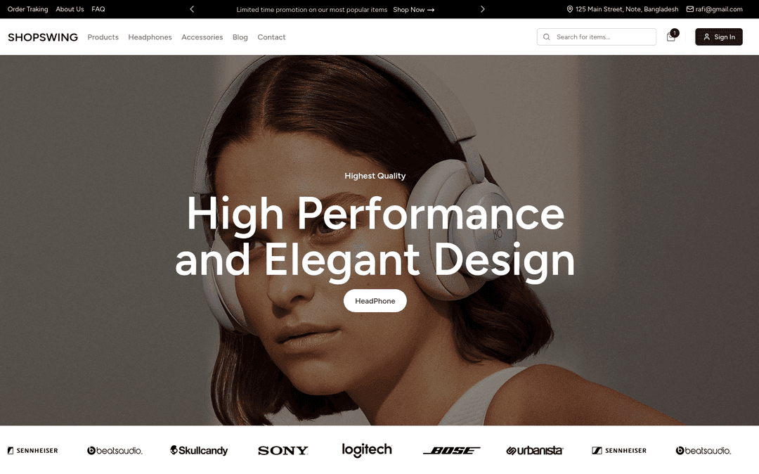 Screenshot of Shopswing